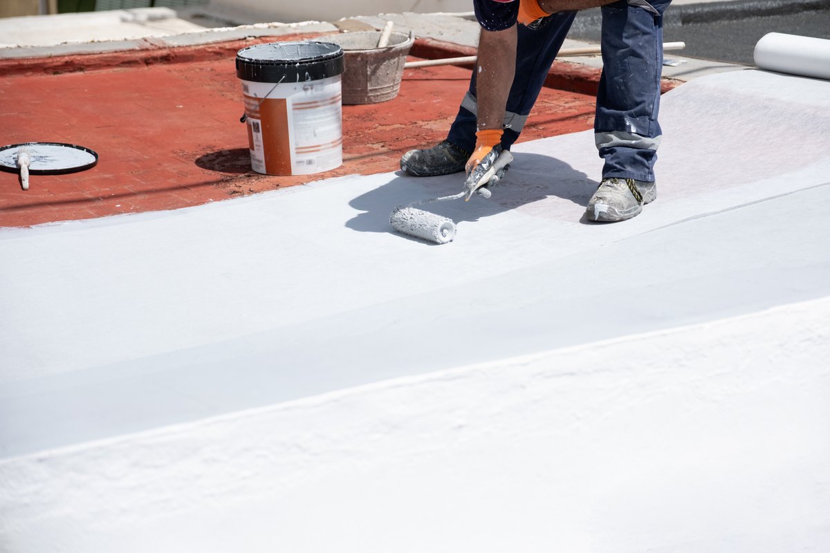 flat roof in Washington DC with a new membrane system
